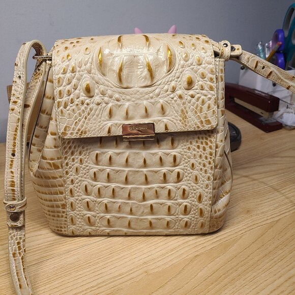 Brahmin Margo Champagne Melbourne EUC Turnlock - Picture 1 of 12